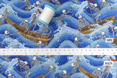 Japanese Fabric Skeletons at Sea - 50cm